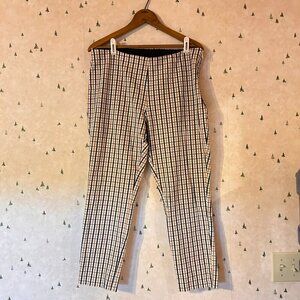 A New Day Women's Neutral Business Casual Patterned Pants